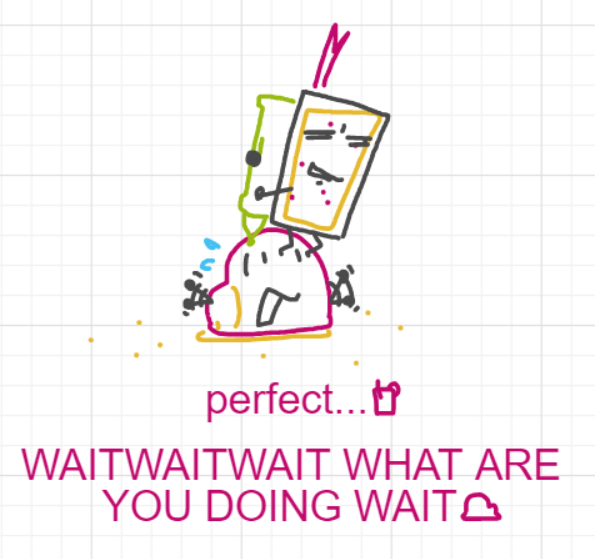 A panel from Ready Oar Knot, episode three of the Board Boards object show by Furretwalk/WalkingFurret.